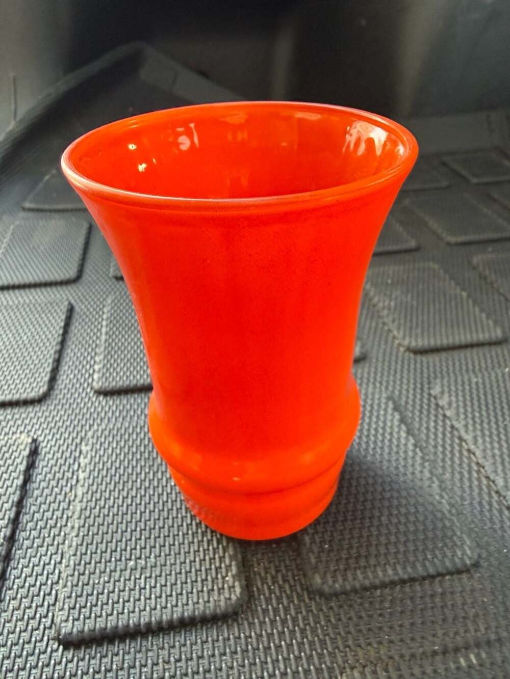 Blood Orange Depression Glass Vase or Drinking Glass
